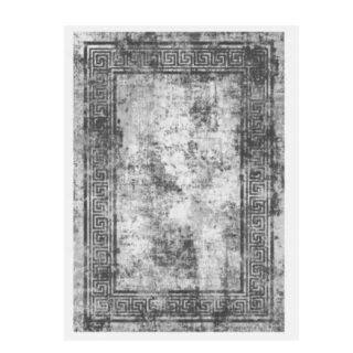 Solid Boarder 200x160cm 3D Geometric Lounge Area Rug - Sitting Room Carpet Mat