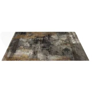 Brown 200x160cm 3D Geometric Lounge Area Rug - Sitting Room Carpet Mat