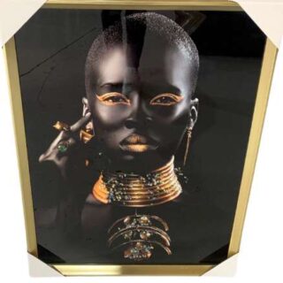 50by70cm BLACK African Lady Wall Art Decor