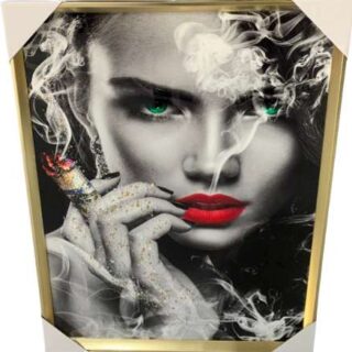 60by80cm Smoked White Lady Wall Art Decor