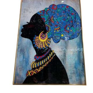 60by83cm Black African Lady Wall Art 