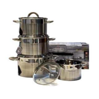  8 Pieces Haus Roland Stainless Steel Cookware Pot Set