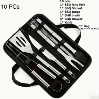 9 Piece Stainless Steel Braai Grill Tool Set
