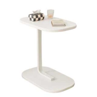 White L-Shaped Side Table or Mini Study Desk