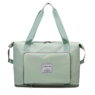 Lime Green Large Capacity Lightweight Waterproof Folding Travel Gym Bag