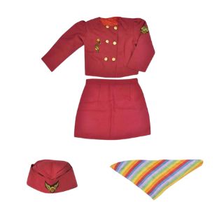 Maroon Air Hostess - Kids Career Day Halloween Costume