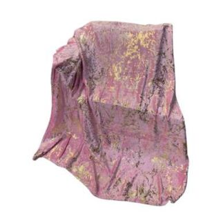 180by200cm Pink and Gold Modern Winter Throw