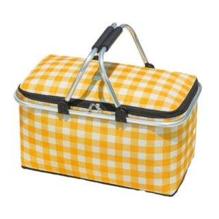 31 Litre Folding Aluminium Insulated Picnic Coolers Bag Collapsible Basket (Squares)