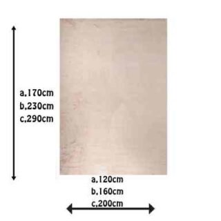 Beige Mat/Rug Faux Fur Carpet - Super Soft 