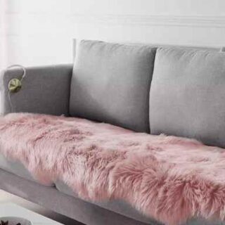 180by60cm Pink Fluffy Fur Seat Cover Mat- High Quality Rug Carpet