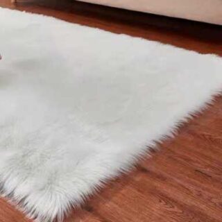 180by200cm White Fluffy Fur Seat Cover Mat- High Quality Rug Carpet