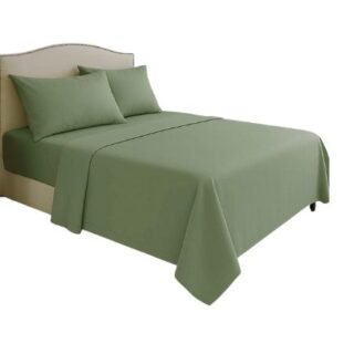 4-Piece Brushed Microfibre Fitted & Flat Sheets Pillowcase Set