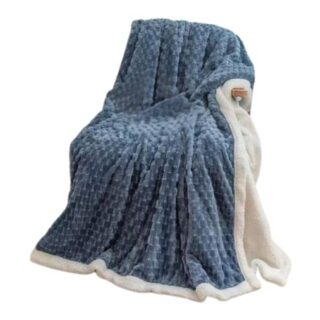  Embossed Sherpa Flannel Blanket Fleece Throw