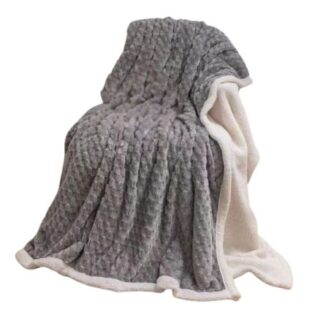  Embossed Sherpa Throw Fleece Blanket Flannel