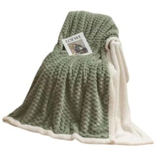  Embossed Sherpa Flannel Throw Fleece Blanket