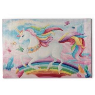 80X150cm Unicorn Baby Girl Washable Carpet