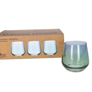 6pcs - 9cm Danny Home Unbreakable Short Rocks Tumbler Glasses Set