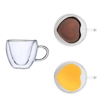 180ml Lavish Love Double Wall Glass Mug