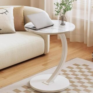 C-Shaped Sofa Side Table or Mini Study Desk