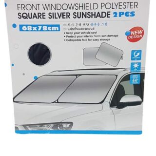 2pcs Front Windowshield Silver Car Sunshade
